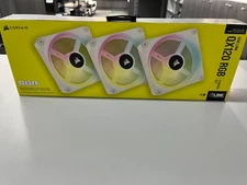 CORSAIR iCUE LINK QX120 RGB 120mm Case Fan SEALED NIB - WHITE Starter Kit (3pk)