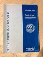 Libro Facoltà di Lingue e Lettere straniere Anno Accademico 1998-1999