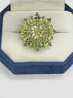 Ross Simons Sterling Silver Cluster Peridot Ring Size 6 — photo 1
