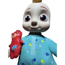 Cocomelon JJ Bedtime Doll Teal Whale Pajamas with Red Teddy Bear Plush Toy