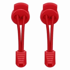 2Pcs Elastic Shoe Laces, No Tie Shoelaces for Adults, Red