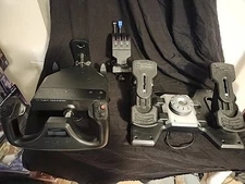 Logitech G Saitek Pro Flight Yoke System, Pedal, & Throttle Bundle !