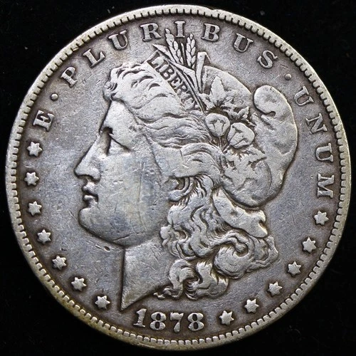 1878 Morgan Silver Dollar $1 VF DETAIL CLEANED #V51