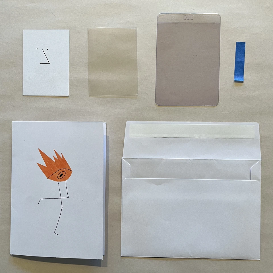 Tim Olly Ghost #52 dibujo a tinta original ACEO tarjeta de arte Halloween ArtClubGo! Foto 3 de 4