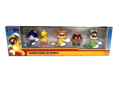 パ*ダ様 SUPER MARIO 3D COLLECTION Super Mario 3D World Cat Mario Toad Luigi Goomba Koopa 5 Pack
