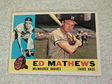 1960 Topps - Eddie Mathews #420 Gray Back