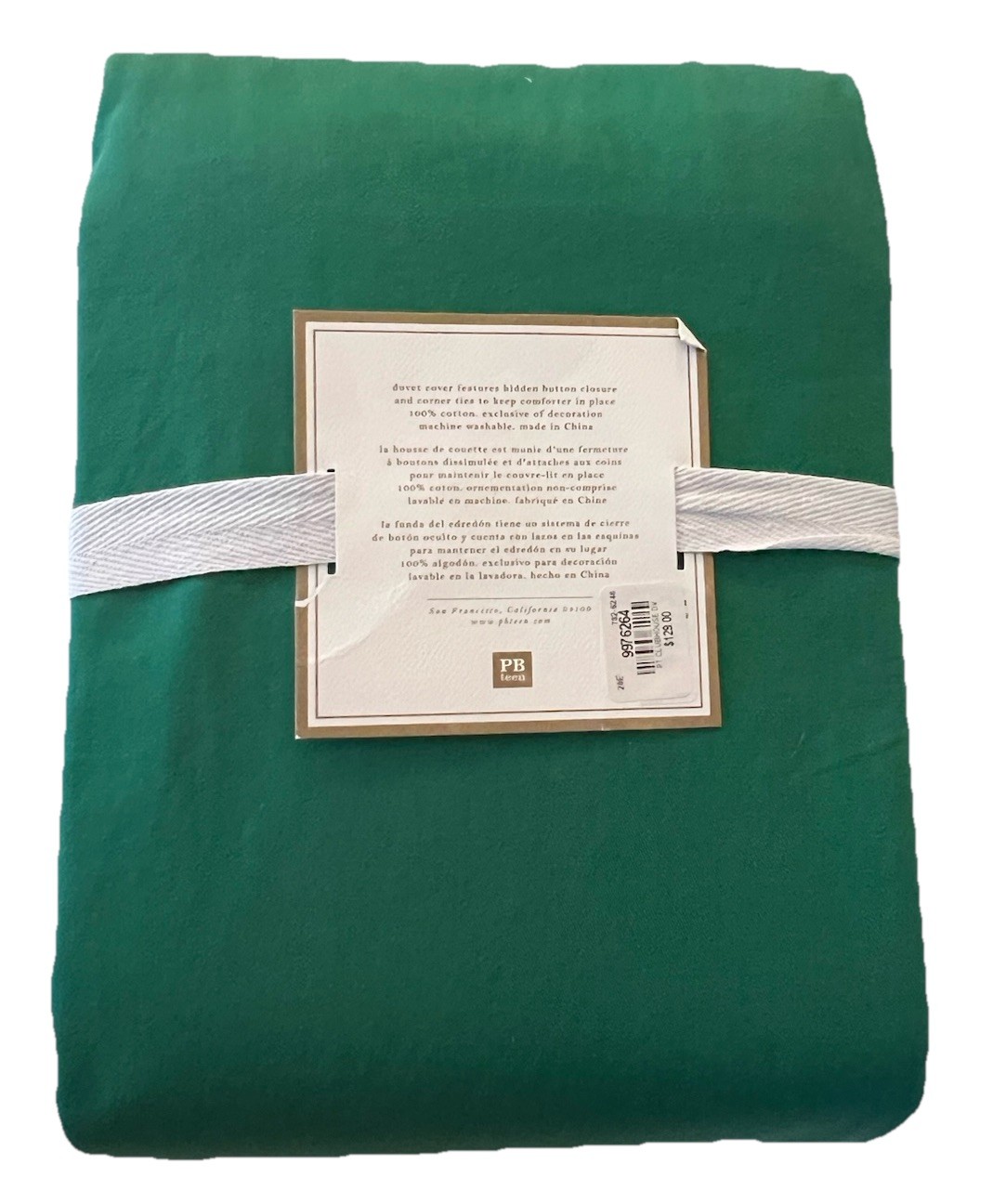 Pottery Barn Teen Classic Clubhouse Full/Queen Duvet Cover_Green_New_T#E