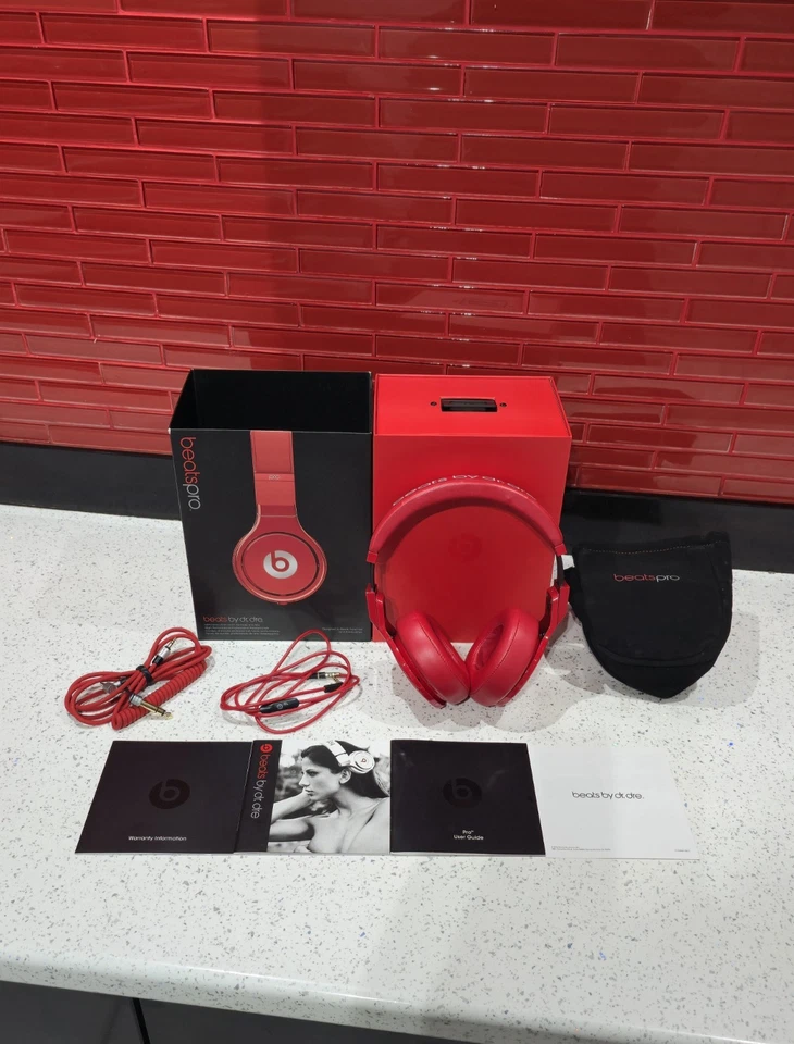 Beats Pro by Dr. Dre - Lil Wayne Red Studio Over-Ear Headphones (Super Rare), photo 1 of 5