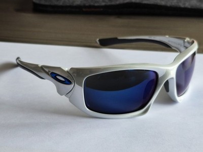 Oakley Scalpel White Chrome Polarized Ice / Monsterdog Fuel Cell Eye Jacket Five