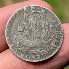 1759 Dutch Netherlands VOC 6 Stuiver Ship ZEELAND Silver Coin_a667