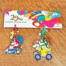 SUPER NINTENDO WORLD USJ JAPÓN Metal Charm Set Mario Kart Bowser 25 Aniversario
