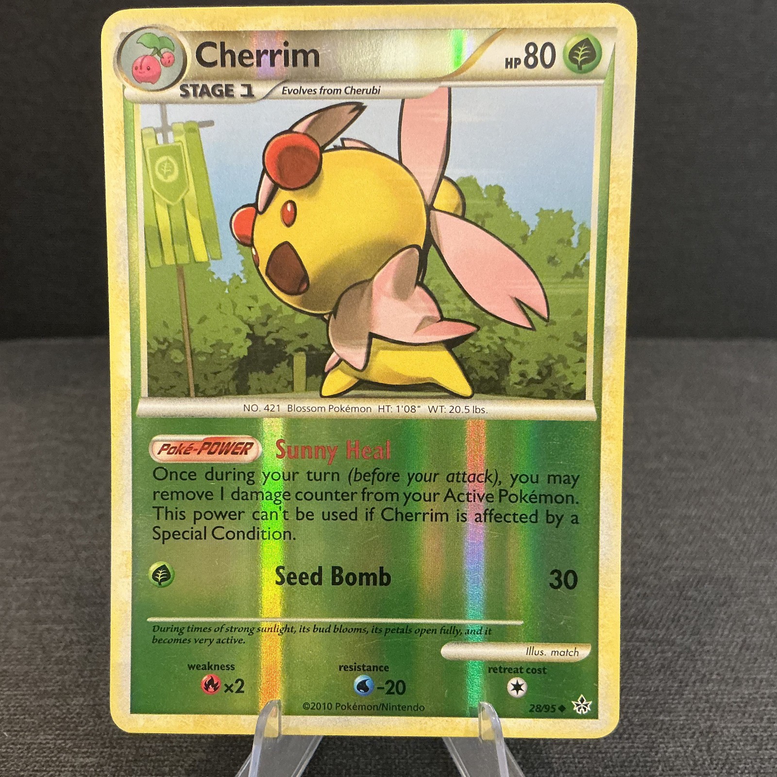 Cherrim 28/95 Unleashed Reverse Holo 2010 Pokemon TCG Card