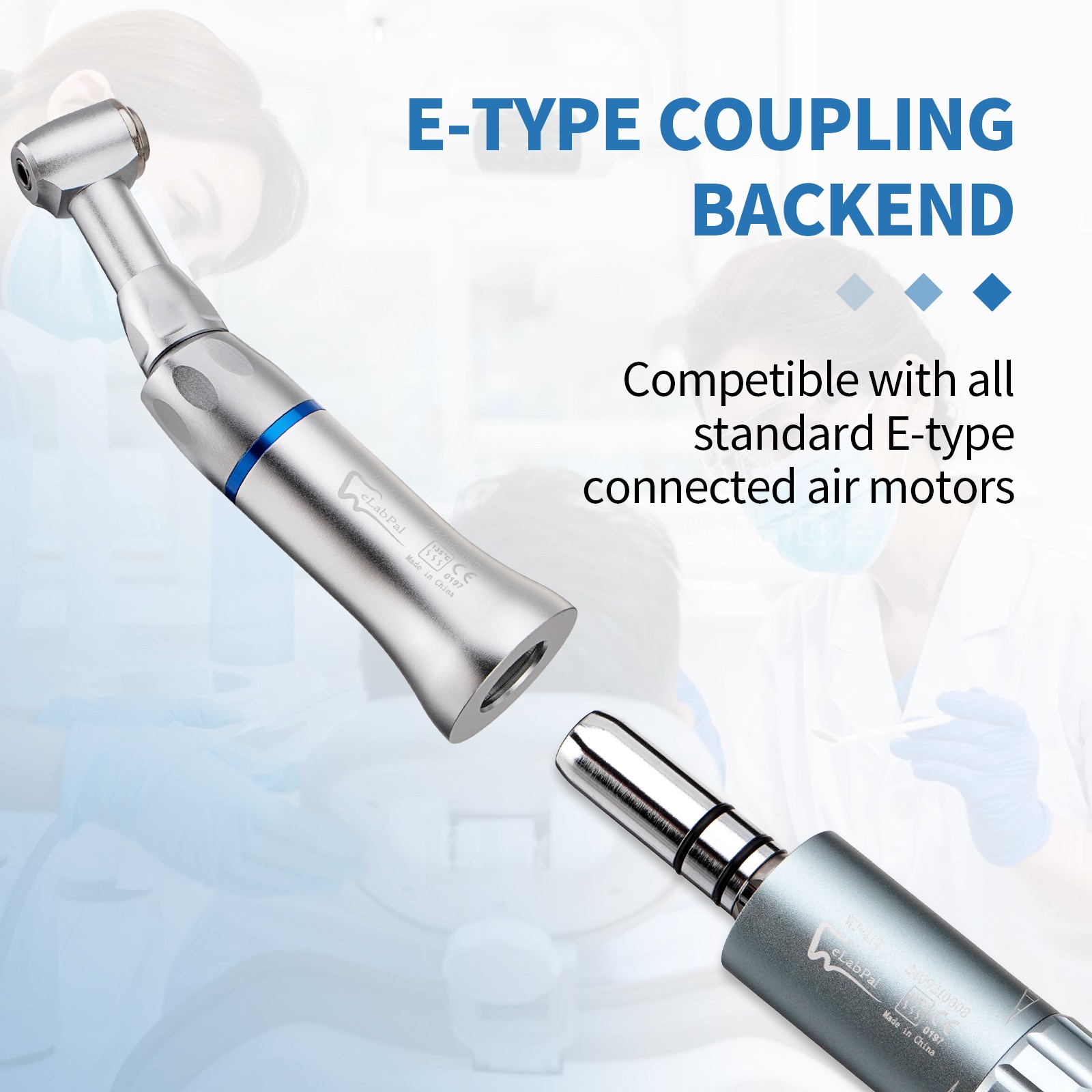 New Dental Slow Low Speed Handpiece Contra Angle Push Button E-type NSK Style US