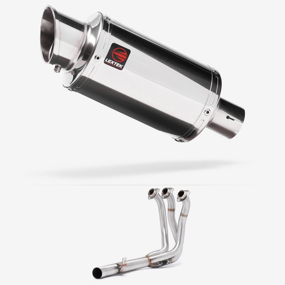 Lextek YP4 Stubby Exhaust System 200mm Low Level for Yamaha MT-09 (21-24)