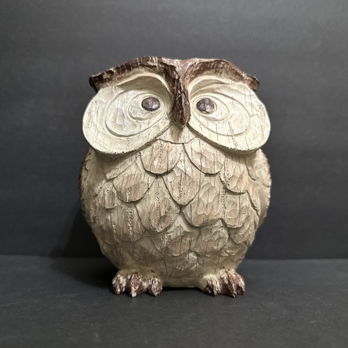 Pier 1 โ Owl Hand Carved Wooden Candle Holder, Sculpture Folk Art, 6โ Tall - Picture 4 of 19