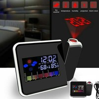 Smart Alarm Clock Digital LED Projector Temperature Time Projection LCD UK