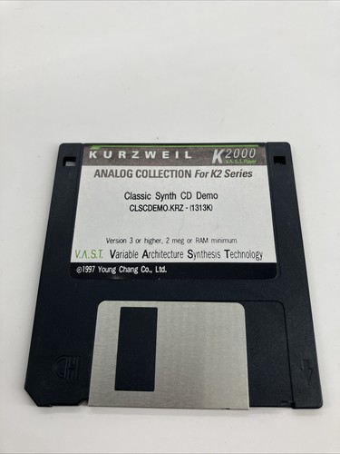 Kurzweil K2000 Analog Collection K2 Series Floppy Disc Classic Synth CD Demo
