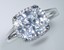 Pierre 0,5ct Taille émeraude – CZ Russe, Imitation Moissanite, 6x4mm