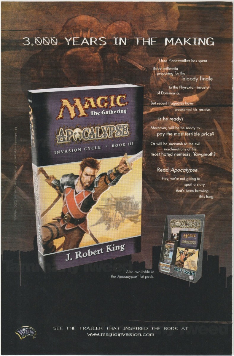 MAGIC The Gathering - MTG Apocalypse Vintage Vtg Print Ad