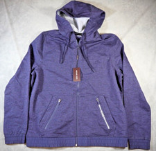 NWT Michael Kors Men's Full Zip Hoodie L Zip Pockets Logo 225 retail