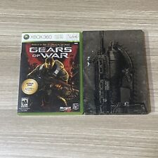 Gears of War 1 & 2 Limited Edition Xbox 360 Case Game Manual Bonus Disc Steelboo