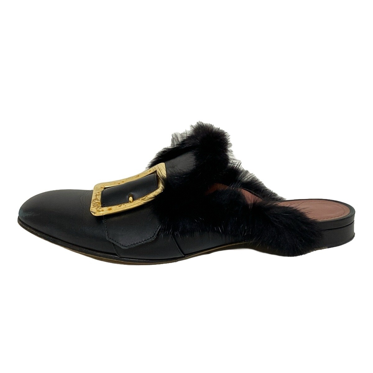 Auth BALLY - Black Gold Leather Fur Women's Sandals | eBay Auth BALLY - Black Gold Leather Fur Women's Sandals | eBay