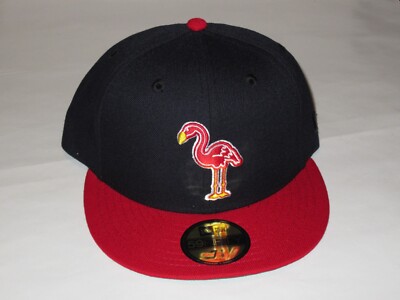 TET着 18SS DESCENDANT MIAMI CAP NAVY Miami Beach Flamingos Navy Blue / Red New Era 59Fifty 7 1/8 NEW