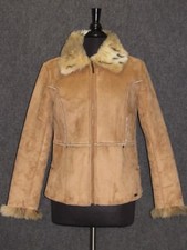 L.e.i Beige Suede Zip Up Women’s Jacket Coat Sz L