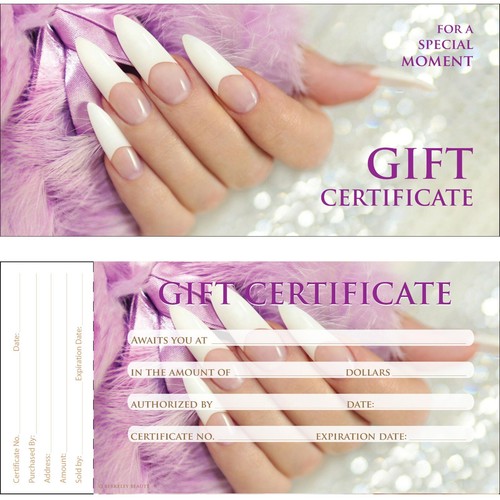 Nail Salon Gift Certificate | Design GC128 - 第 1/2 張圖片