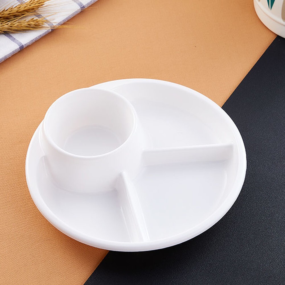 Creative Divider Plastic Plates for For household Set of 3 Easy to