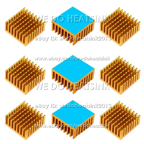 28x28x13mm With or Without Tape Gold Anodize Heatsink Radiator Cooler for CPU IC - Afbeelding 6 van 8