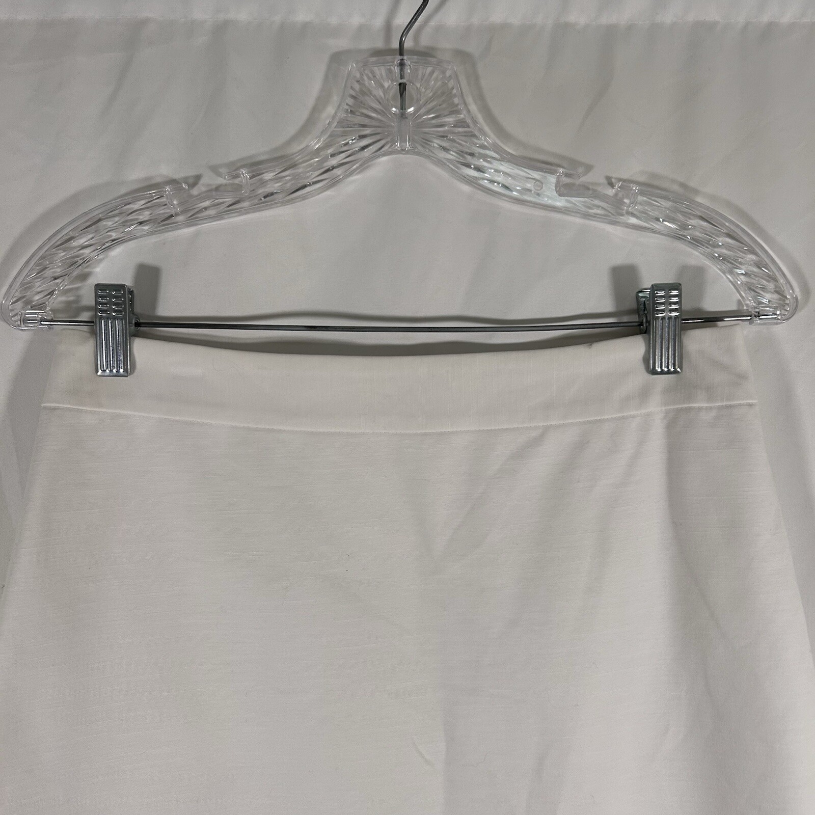 Kate Spade Knee Length Skirt Women's 6 White Zip Back No Pockets Cotton Blend thumbnail 2