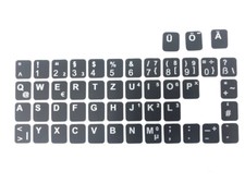 DEUTSCHE Tastatur aufkleber - schwarz MATT 48 Tasten - für Medion Akoya P8612