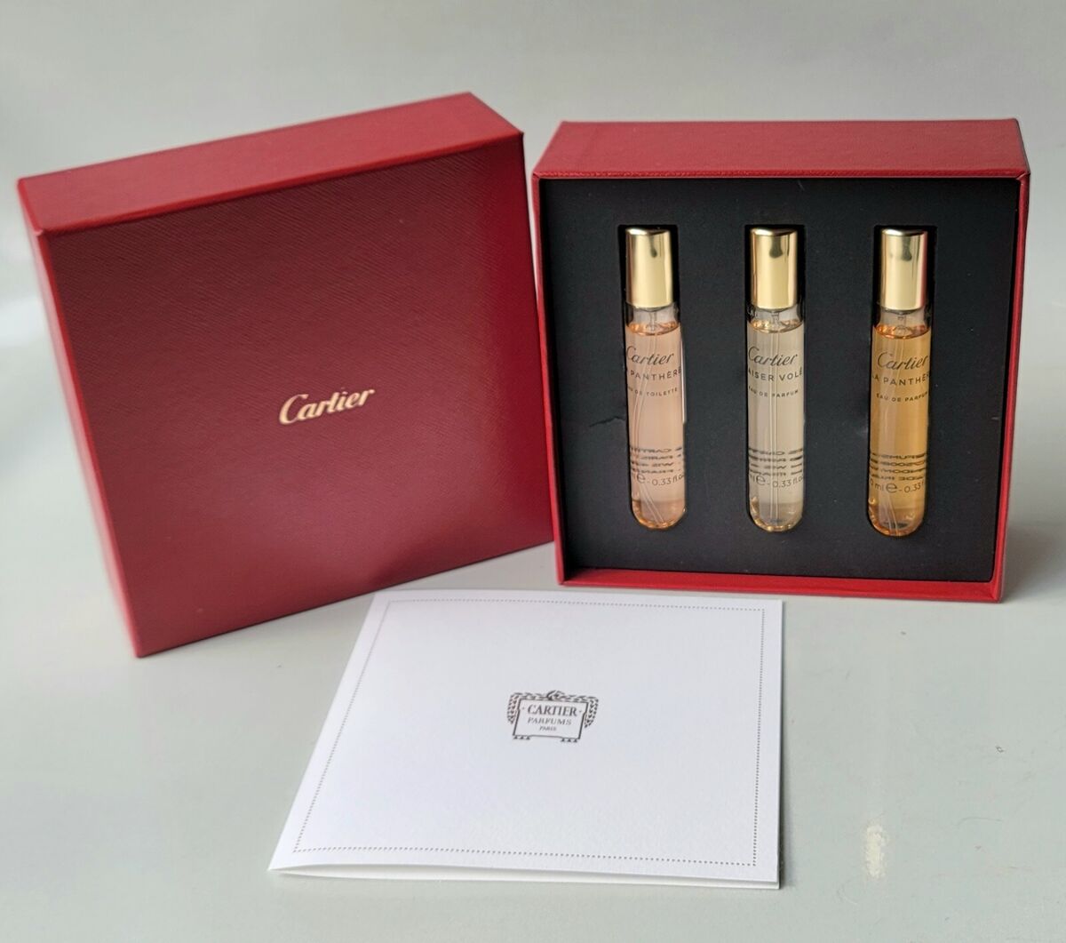 CARTIER Parfum Collection La Panthere Baiser Vole 3pc Set x CARTIER Parfum Collection La Panthere Baiser Vole 3pc Set x