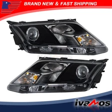 Clear Housing Projector Headlights Set For Ford Fusion 2010 2011 2012 Pair L&R