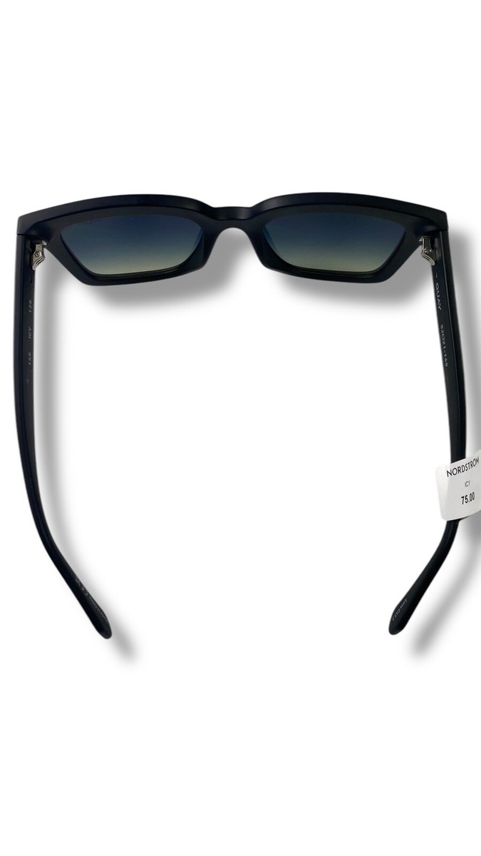 Quay Australia ICY Oversized Square Sunglasses Black Fade Thick Frame QUAY // ltd ed icy black oversize thick square frame smoke  main image 4