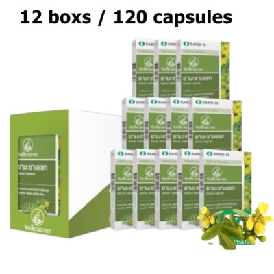 Senna Capsule Traditional Thai Herbs Relieve Constipation Laxative