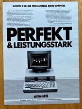 Olivetti M20 Micro Computer Originale 1982 Vintage Advert Pubblicità