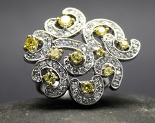 CUBIC ZIRCONIA RING set in 925 STERLING SILVER FREE FAST SHIPPING