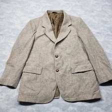 Vintage Pendelton Blazer Mens 42 Brown Two Button 100% Pure Virgin Wool