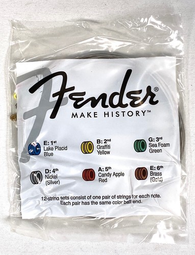 Original Fender Regular E-Gitarrensaiten 250R 12er-Pack ~ NEUE SÄTZE 0,10-,46 - Bild 4 von 4