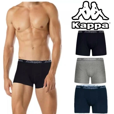 KAPPA PACCO DA 6 PEZZI MUTANDE DA UOMO BOXER COTONE ELASTICIZZATO COLORI K1211