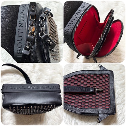 Borsa Christian Louboutin in pelle originale ottime condizioni tracolla nera - Foto 17 di 20
