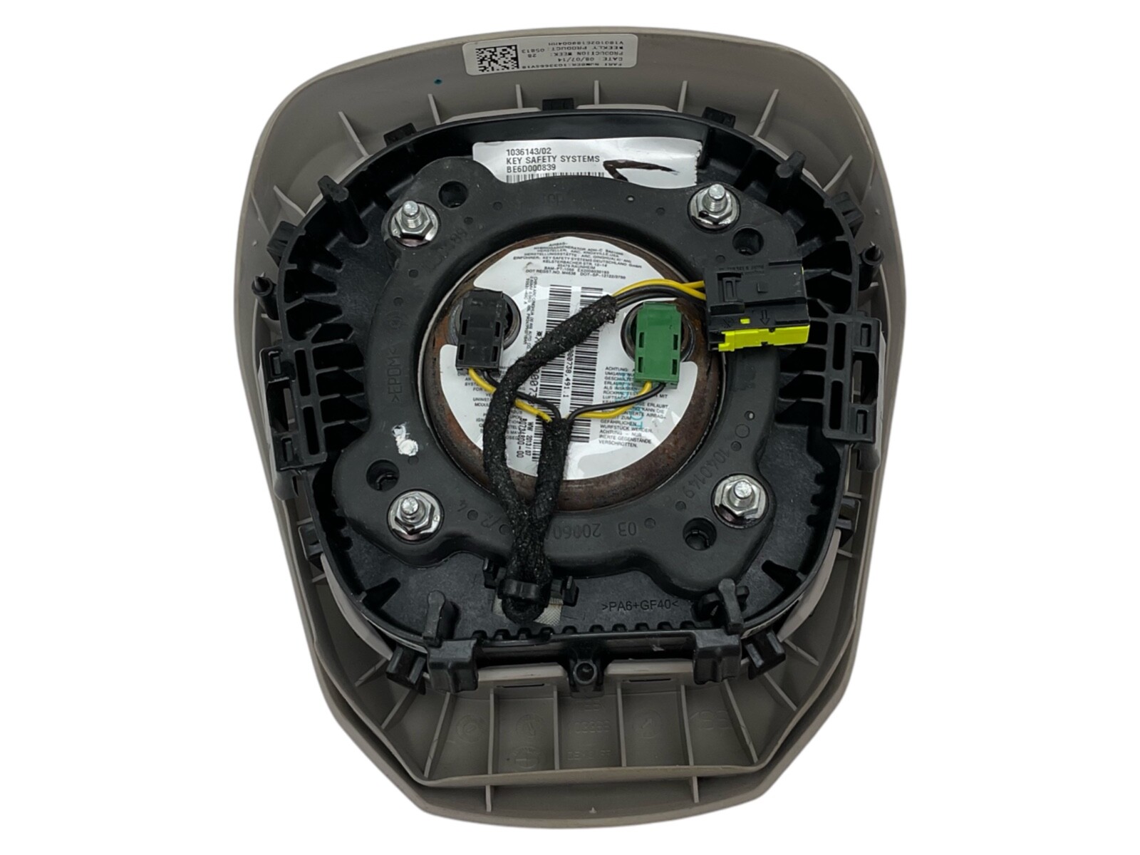 14 BMW I3 Rex Steering Wheel Center Airbag Assembly 1033666v18 