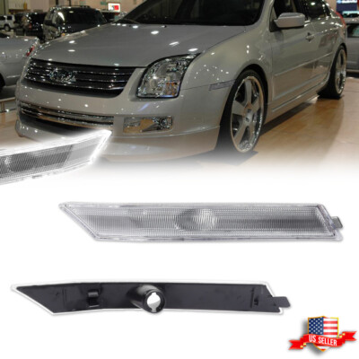 2X Clear Lens Front Side Marker Lights For 2006-2009 Ford Fusion & Mercury Milan