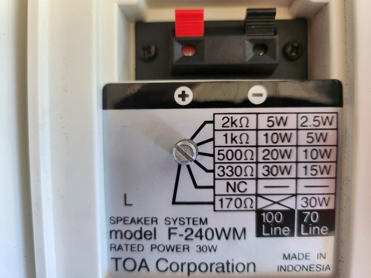 Toa Electronics F-240WM - 70/100V Two-Way Surface-Mount