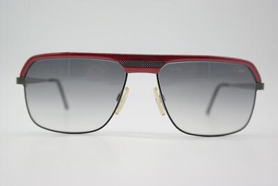 Vintage Sonnenbrille Cazal 9040 Rot Schwarz Silber Oval sunglasses Brille
