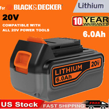 20V 6.0Ah Lithium ion Battery For Black  Decker 20 Volt MAX LBXR20 LB2X4020 US