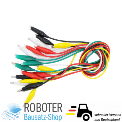 10x Krokodilklemmen Prüfleitung Messkabel für Arduino micro:bit Raspberry Pi DIY