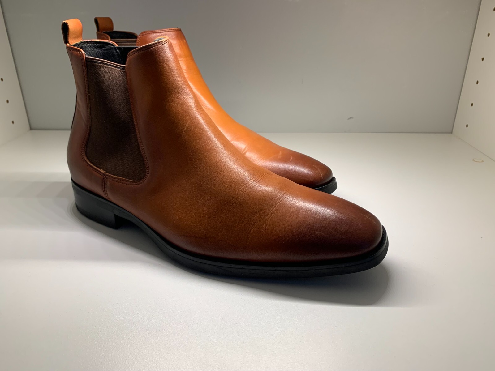 Mens Chelsea Boots Leather Dress Boots for Men Size 10 Fabric Type100% Leather-image